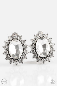 Gala Glamour - White Clip-On